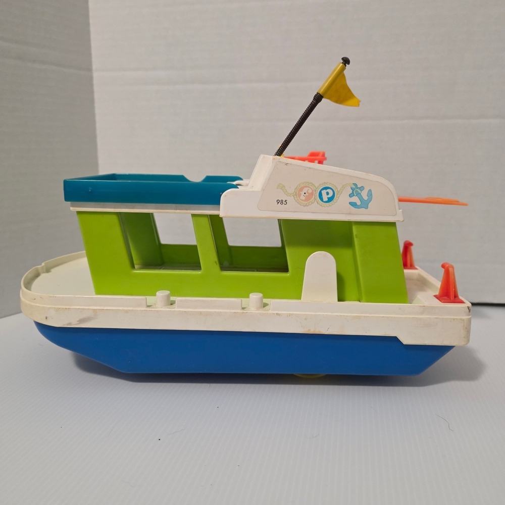 Fisher Price Houseboat OS Multicolor Fair  Cond. 985 1970s Vintage Toy